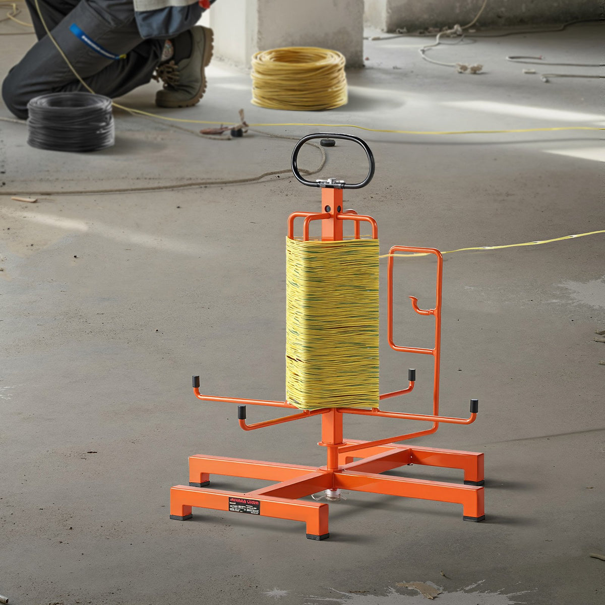 Cable Dispenser Floor Stud Mounted Portable Electrical Industrial Retail V952-JSZJFXQCZDZ03B5UJ001V0
