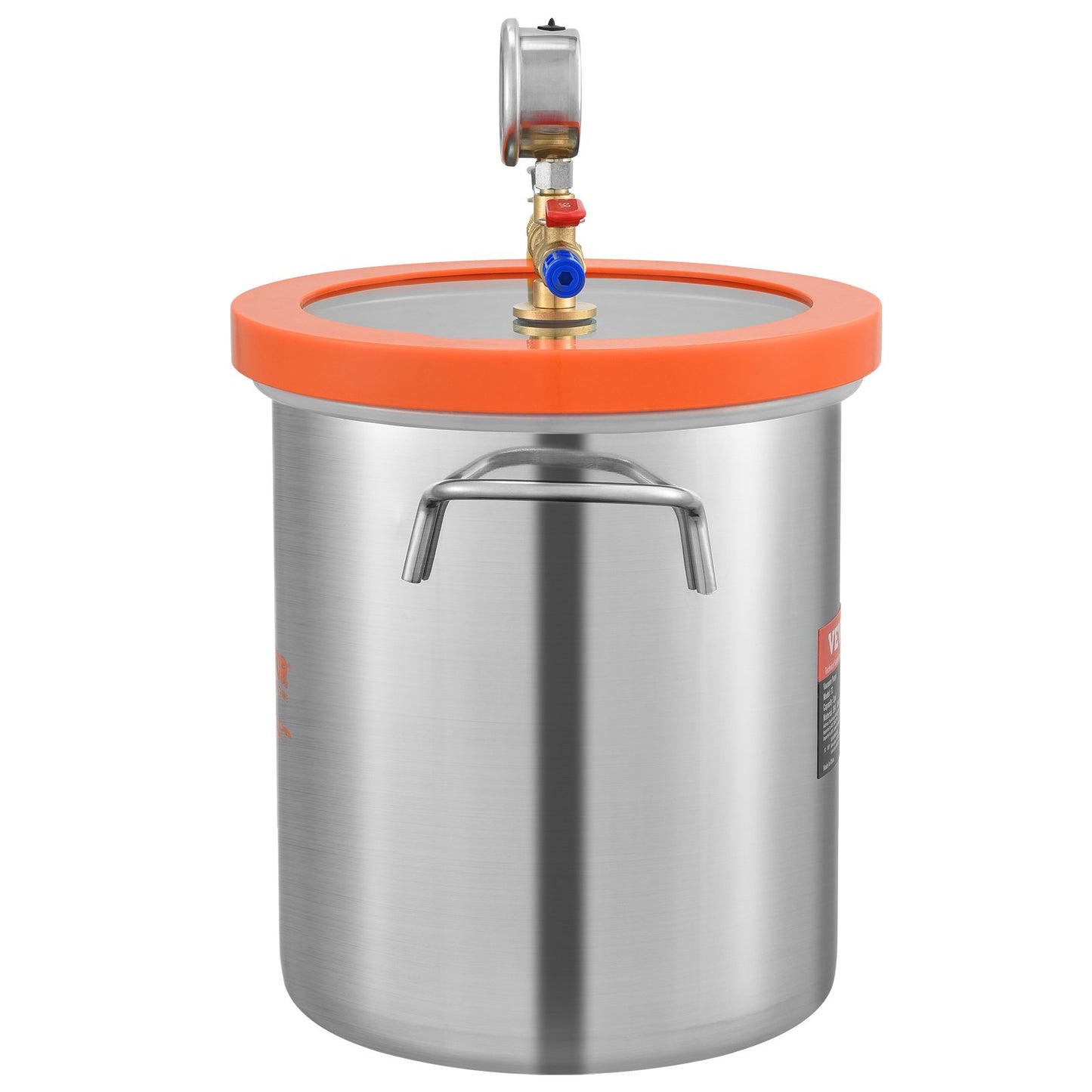 5 Gallon Vacuum Chamber, Upgraded Tempered Glass Lid Vacuum Degassing Chamber, 304 Stainless Steel Chamber, V952-JSZKTJS5GALLH3CGUV0