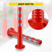 Traffic Delineator Posts Flexible Channelizer Cone 30" Spring Post 6PCS V952-JSZPUJSZ6P0000001V0