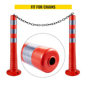 Traffic Delineator Posts Flexible Channelizer Cone 30" Spring Post 6PCS V952-JSZPUJSZ6P0000001V0
