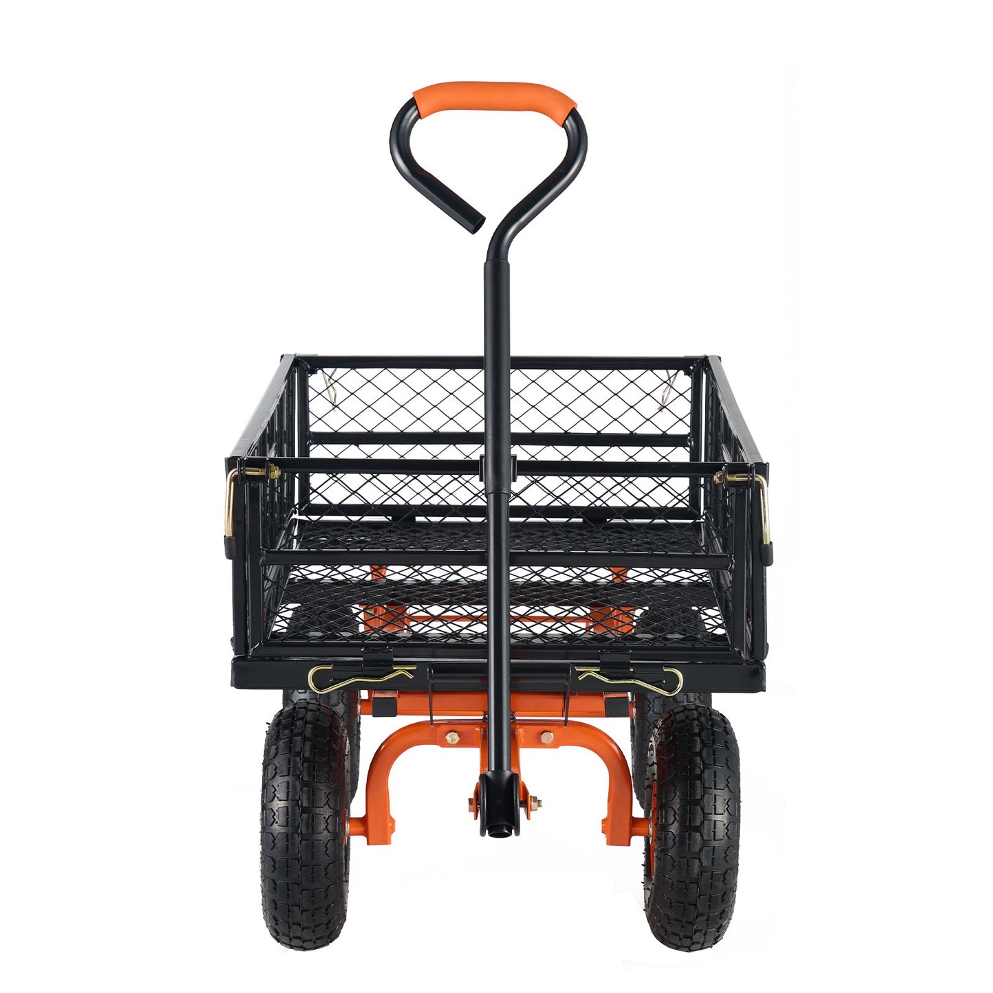 Dump Cart, Metal Garden Dump Cart with Easy to Assemble Frame, Dump Wagon with 2-in-1 Convertible Handle, V952-JSZXTC880LBSPVWN9V0