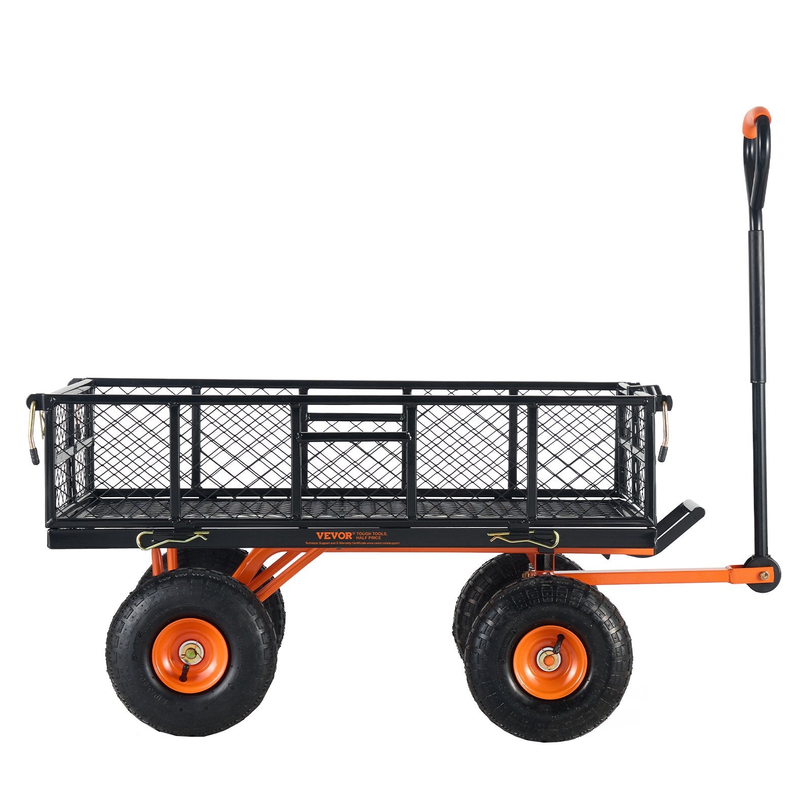 Dump Cart, Metal Garden Dump Cart with Easy to Assemble Frame, Dump Wagon with 2-in-1 Convertible Handle, V952-JSZXTC880LBSPVWN9V0