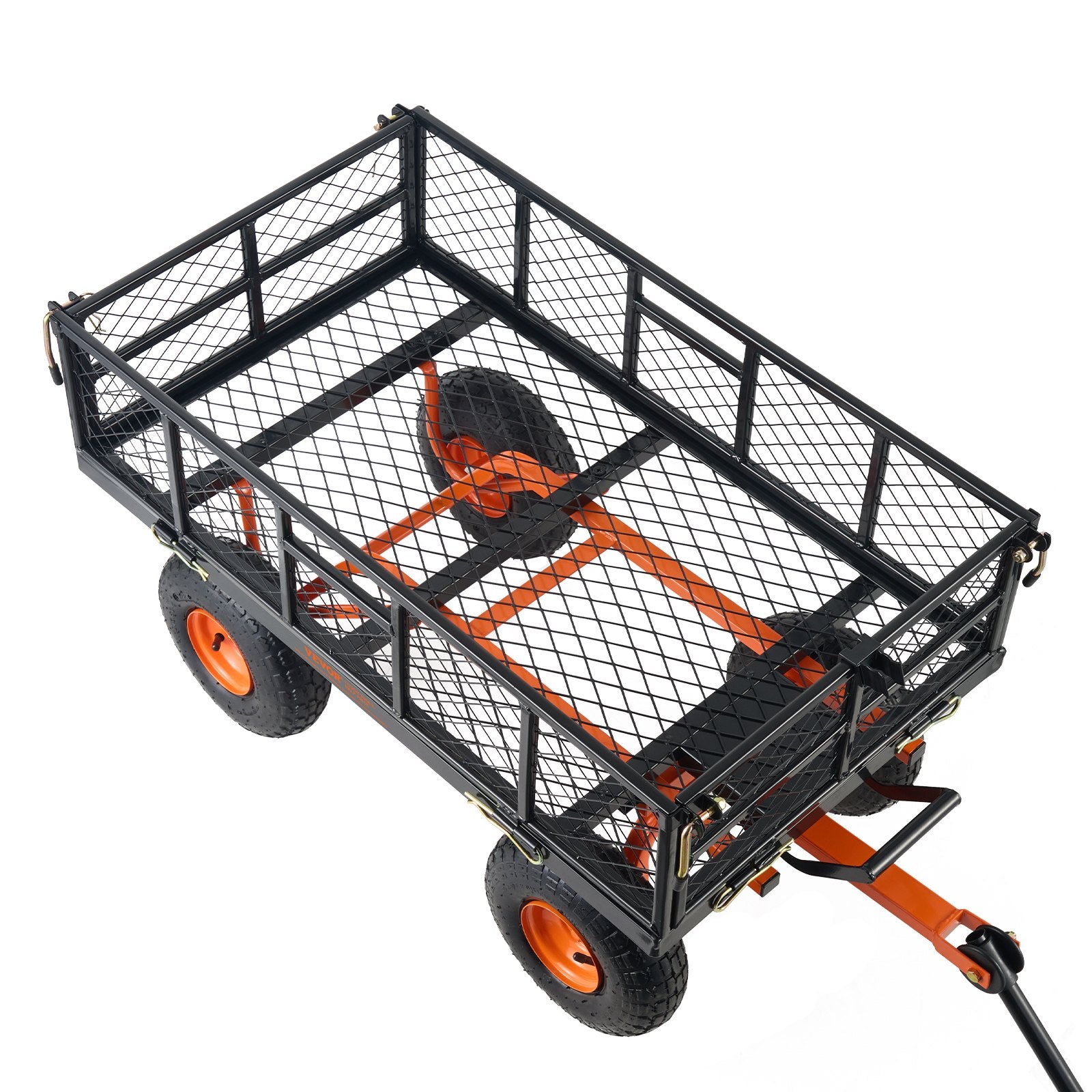 Dump Cart, Metal Garden Dump Cart with Easy to Assemble Frame, Dump Wagon with 2-in-1 Convertible Handle, V952-JSZXTC880LBSPVWN9V0