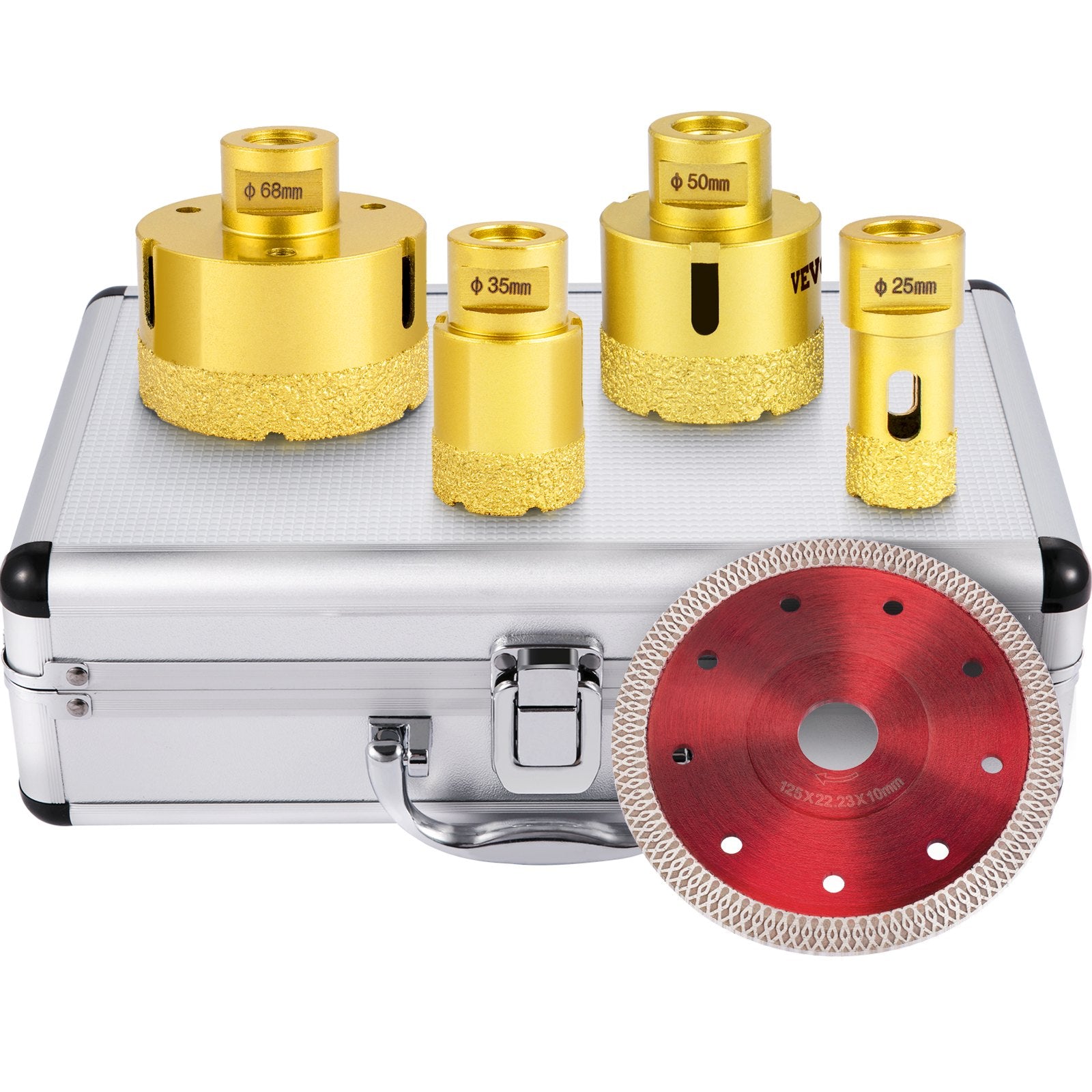 Diamond Drill Bits 4PCS Diamond Hole Saw 25/35/50/68mm Tile Hole Saw Kit Vacuum Brazed Diamond Drill Bit V952-JT420355068MMJN3HV0