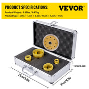 Diamond Drill Bits 4PCS Diamond Hole Saw 25/35/50/68mm Tile Hole Saw Kit Vacuum Brazed Diamond Drill Bit V952-JT420355068MMJN3HV0