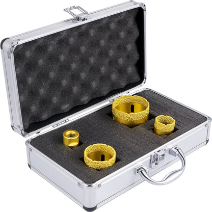 Diamond Drill Bits 4PCS Diamond Hole Saw 25/35/50/68mm Tile Hole Saw Kit Vacuum Brazed Diamond Drill Bit V952-JT420355068MMJN3HV0