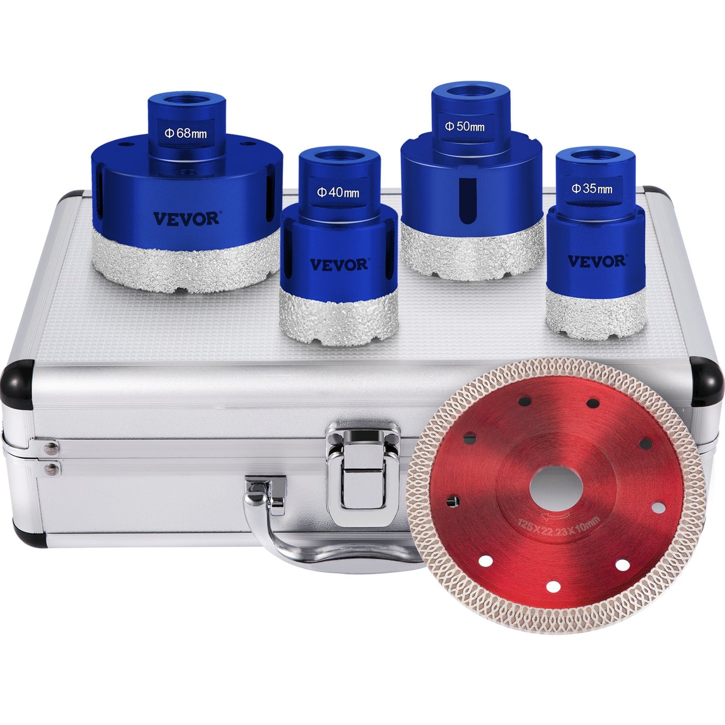 Diamond Drill Bits 4PCS Diamond Hole Saw 35/40/50/68mm Tile Hole Saw Kit Vacuum Brazed Diamond Drill Bit V952-JT435405068MM71UZV0