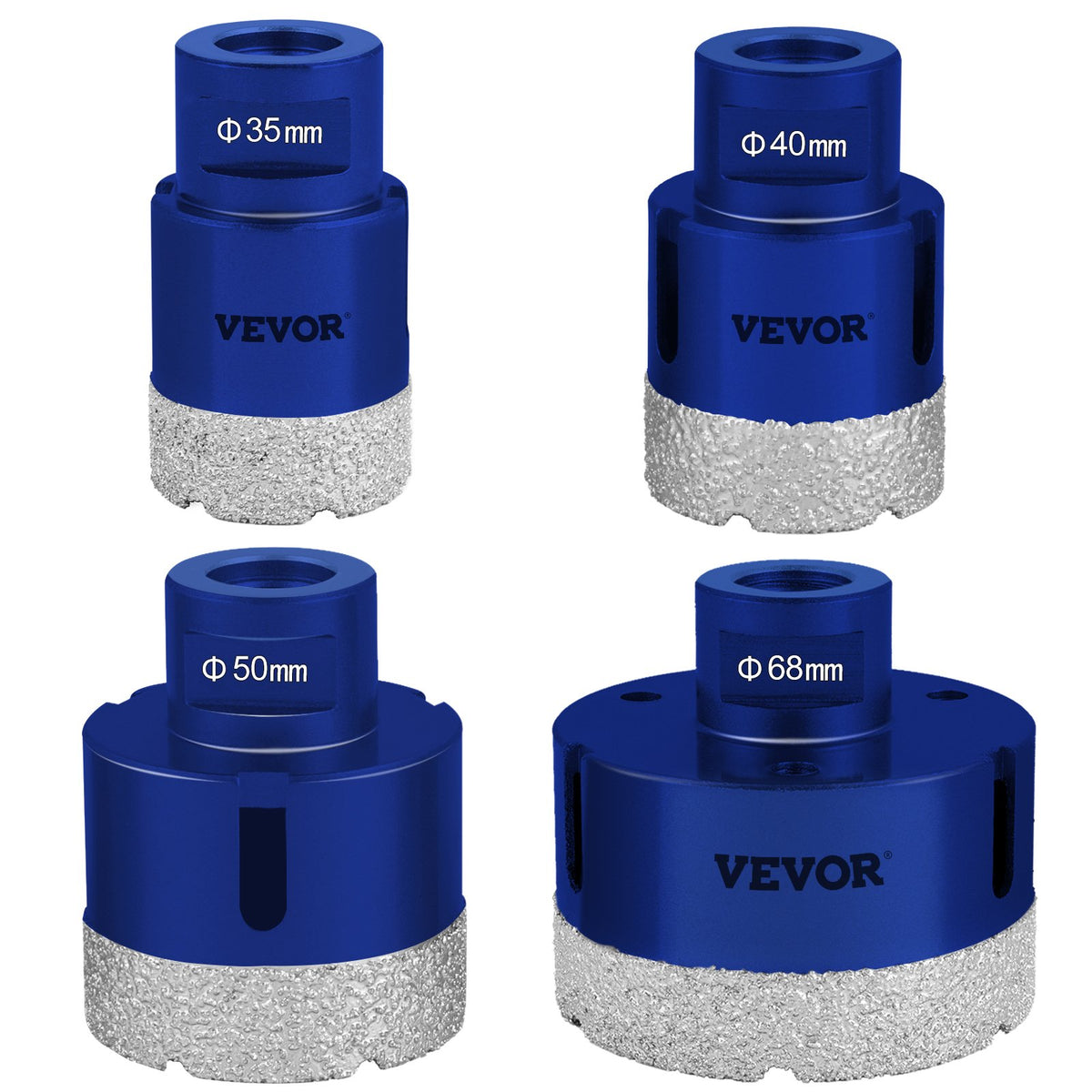 Diamond Drill Bits 4PCS Diamond Hole Saw 35/40/50/68mm Tile Hole Saw Kit Vacuum Brazed Diamond Drill Bit V952-JT435405068MM71UZV0