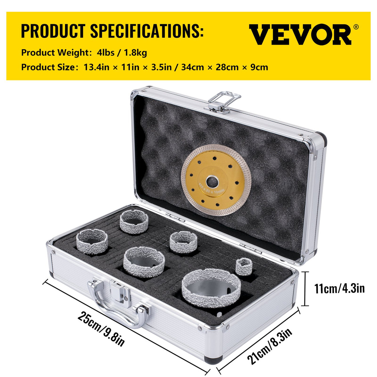 Diamond Drill Bits 6PCS Diamond Hole Saw 20/35/40/50/55/68mm Tile Hole Saw Kit Vacuum Brazed Diamond Drill V952-JTQHJGSKZTJ62RWI8V0