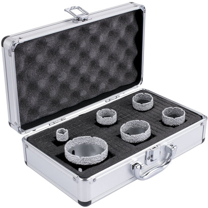 Diamond Drill Bits 6PCS Diamond Hole Saw 20/35/40/50/55/68mm Tile Hole Saw Kit Vacuum Brazed Diamond Drill V952-JTQHJGSKZTJ62RWI8V0