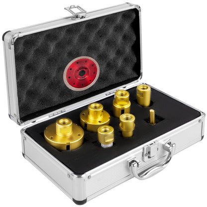 Diamond Drill Bits 7PCS Diamond Hole Saw 20/27/35/55/68mmTile Hole Saw Kit Vacuum Brazed Diamond Drill Bit V952-JTQHJGSKZTJ72R3T0V0