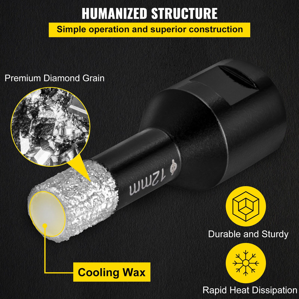 Diamond Drill Bits 7PCS Diamond Hole Saw 6/6/8/8/10/12/14mm Tile Hole Saw Kit Vacuum Brazed Diamond Drill Bit V952-JTQHJGSKZTJ76YD1YV0