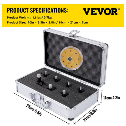 Diamond Drill Bits 7PCS Diamond Hole Saw 6/6/8/8/10/12/14mm Tile Hole Saw Kit Vacuum Brazed Diamond Drill Bit V952-JTQHJGSKZTJ76YD1YV0