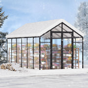Polycarbonate Greenhouse 8 x 12 Ft Outdoor Walk-in Greenhouse for Garden V952-JTSZWSL8W12F5VOMTV0