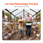 Polycarbonate Greenhouse 8 x 14 Ft Outdoor Walk-in Greenhouse for Garden V952-JTSZWSL8W14FB0RRXV0