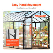 Polycarbonate Greenhouse 8 x 14 Ft Outdoor Walk-in Greenhouse for Garden V952-JTSZWSL8W14FB0RRXV0