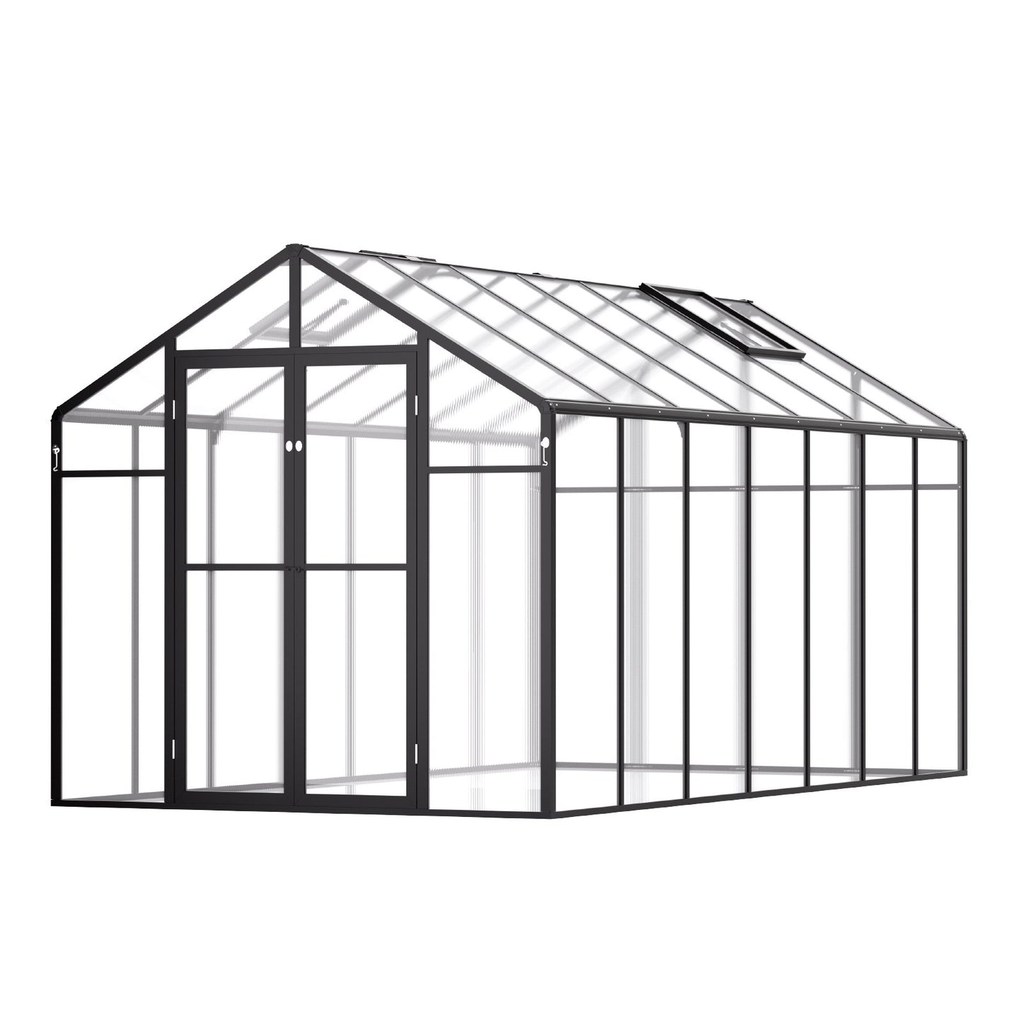 Polycarbonate Greenhouse 8 x 14 Ft Outdoor Walk-in Greenhouse for Garden V952-JTSZWSL8W14FB0RRXV0