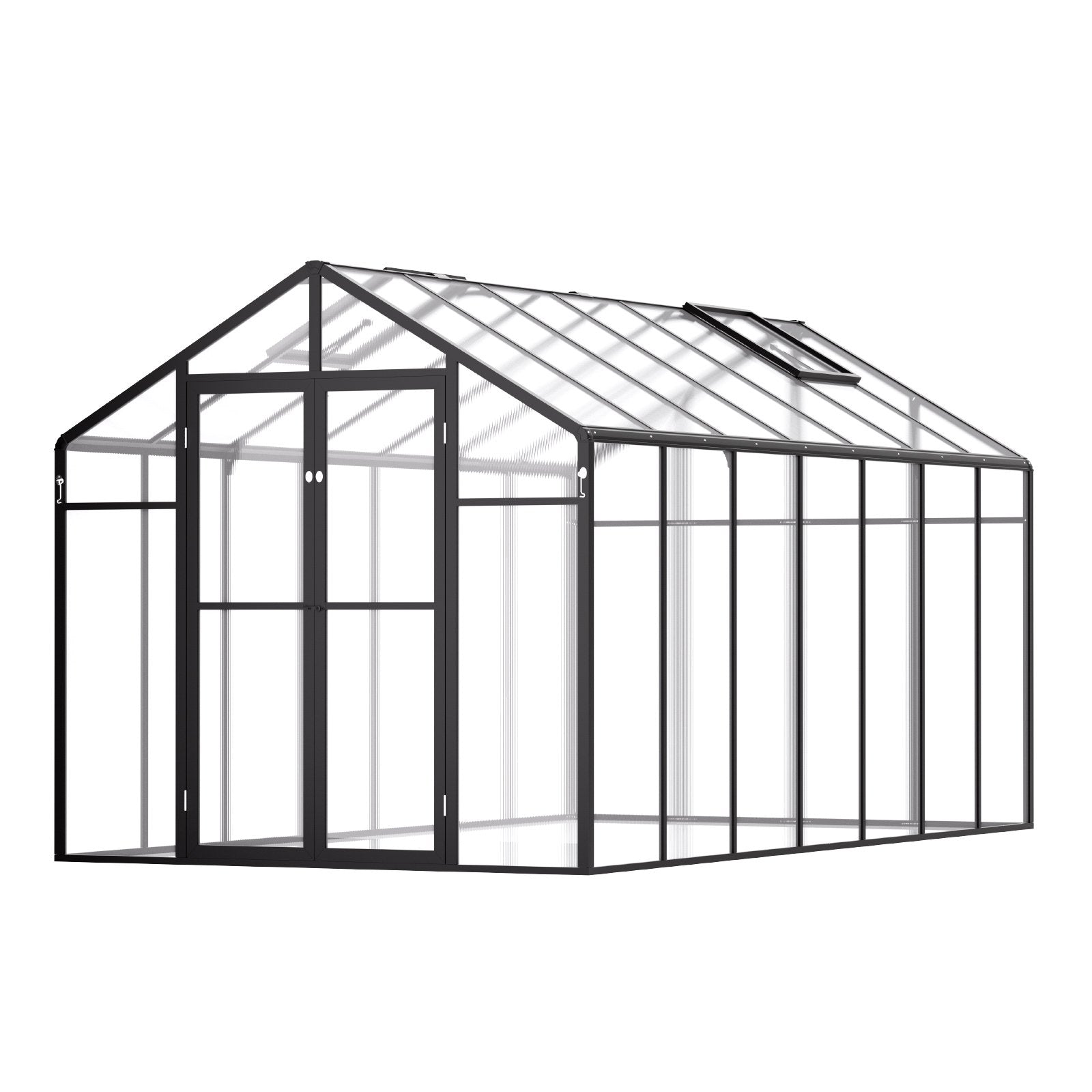 Polycarbonate Greenhouse 8 x 14 Ft Outdoor Walk-in Greenhouse for Garden V952-JTSZWSL8W14FB0RRXV0