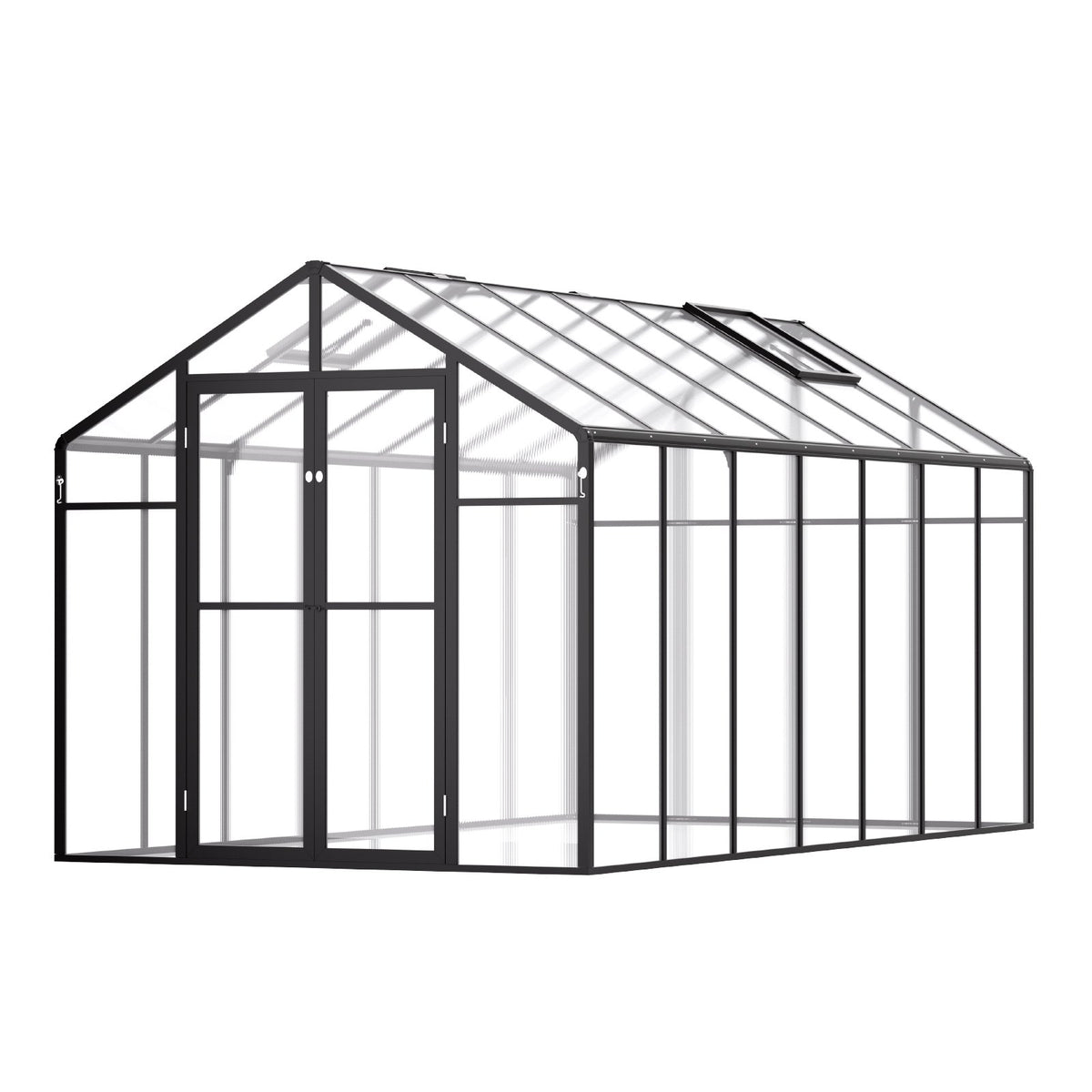 Polycarbonate Greenhouse 8 x 14 Ft Outdoor Walk-in Greenhouse for Garden V952-JTSZWSL8W14FB0RRXV0