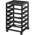 Scrapbook Rolling Storage Cart, 6-Tier Large Capacity with Organizer Top, Black Frame with 4 Removable V952-JTZCCHTZ6CJT39QSVV0