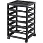 Scrapbook Rolling Storage Cart, 6-Tier Large Capacity with Organizer Top, Black Frame with 4 Removable V952-JTZCCHTZ6CJT39QSVV0