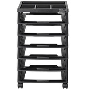 Scrapbook Rolling Storage Cart, 6-Tier Large Capacity with Organizer Top, Black Frame with 4 Removable V952-JTZCCHTZ6CJT39QSVV0