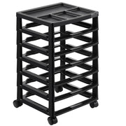 Scrapbook Rolling Storage Cart, 6-Tier Large Capacity with Organizer Top, Black Frame with 4 Removable V952-JTZCCHTZ6CJT39QSVV0