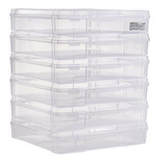Scrapbook Paper Storage 6 Pack Stackable Plastic Board Game Boxes Clear Case V952-JTZCCHTZBHTCADQZDV0