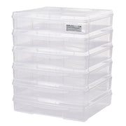 Scrapbook Paper Storage 6 Pack Stackable Plastic Board Game Boxes Clear Case V952-JTZCCHTZBHTCADQZDV0
