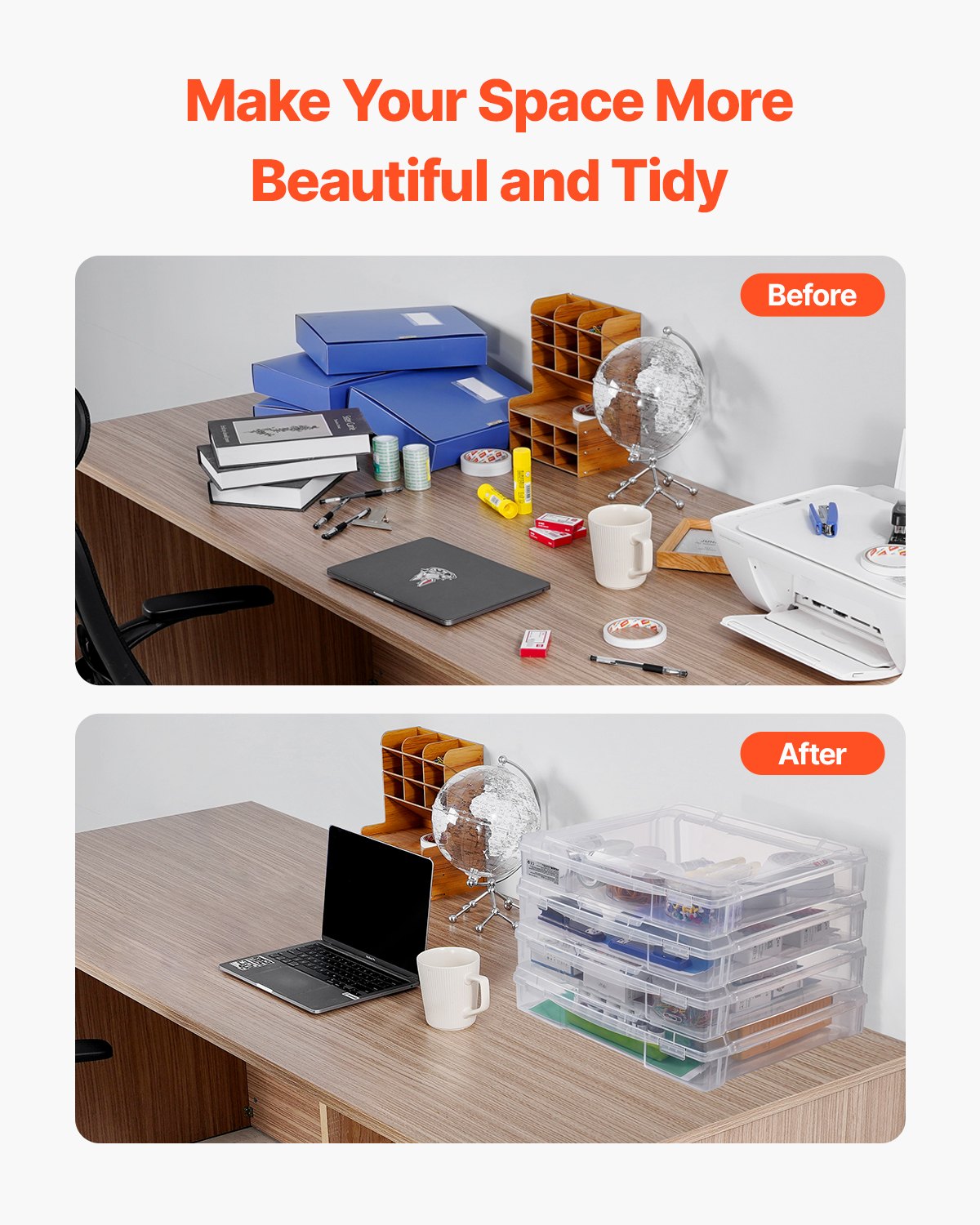 Scrapbook Paper Storage 4 Pack Stackable Plastic Board Game Boxes Clear Case V952-JTZCCHTZBHTCKPJCFV0