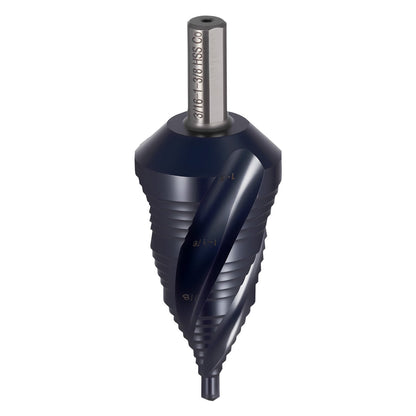 Step Drill Bit, 4.76 to 34.93 mm, 9.53 mm Triangular Shank, TiAlN Coating Cobalt High Speed Steel, Four V952-JTZT138INCHLOYO1B001V0