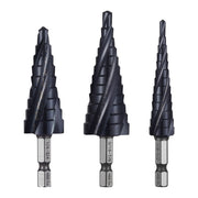 Step Drill Bit Set, 3.2 - 22.2 mm, 3 Pieces Step Drill Bits, 6.35 mm Hex Shank, TiAlN Coating Cobalt HSS High V952-JTZTLXSM35GGQOKP2001V0