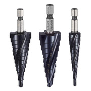 Step Drill Bit Set, 3.2 - 22.2 mm, 3 Pieces Step Drill Bits, 6.35 mm Hex Shank, TiAlN Coating Cobalt HSS High V952-JTZTLXSM35GGQOKP2001V0