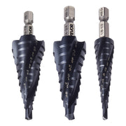 Step Drill Bit Set, 3.2 - 22.2 mm, 3 Pieces Step Drill Bits, 6.35 mm Hex Shank, TiAlN Coating Cobalt HSS High V952-JTZTLXSM35GGQOKP2001V0