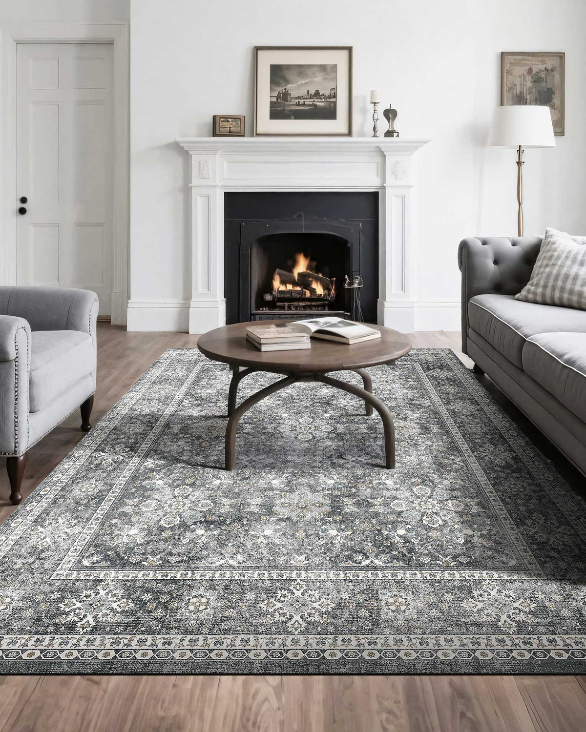 Area Rug, 2438.4x3048 mm Large Washable Rug, Non-Slip Tear-Resistant Soft Carpet, Pet & Child Friendly V952-JXDDT8X10FTF8FJJV001V0