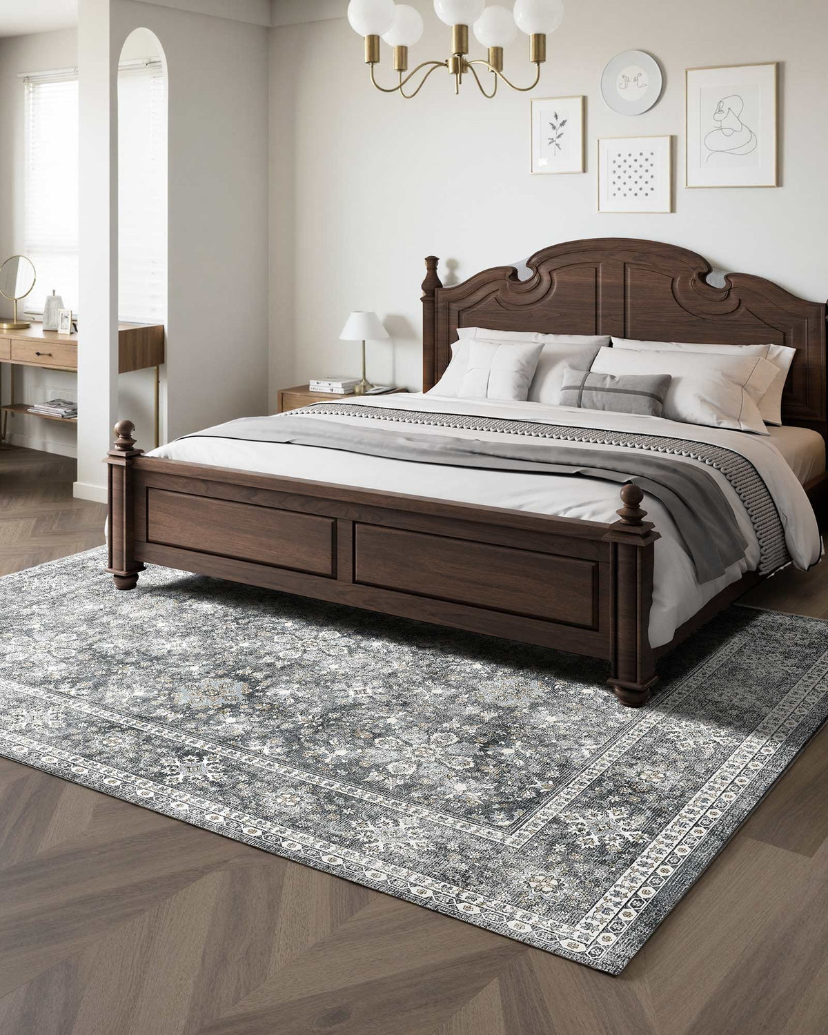 Area Rug, 2438.4x3048 mm Large Washable Rug, Non-Slip Tear-Resistant Soft Carpet, Pet & Child Friendly V952-JXDDT8X10FTF8FJJV001V0