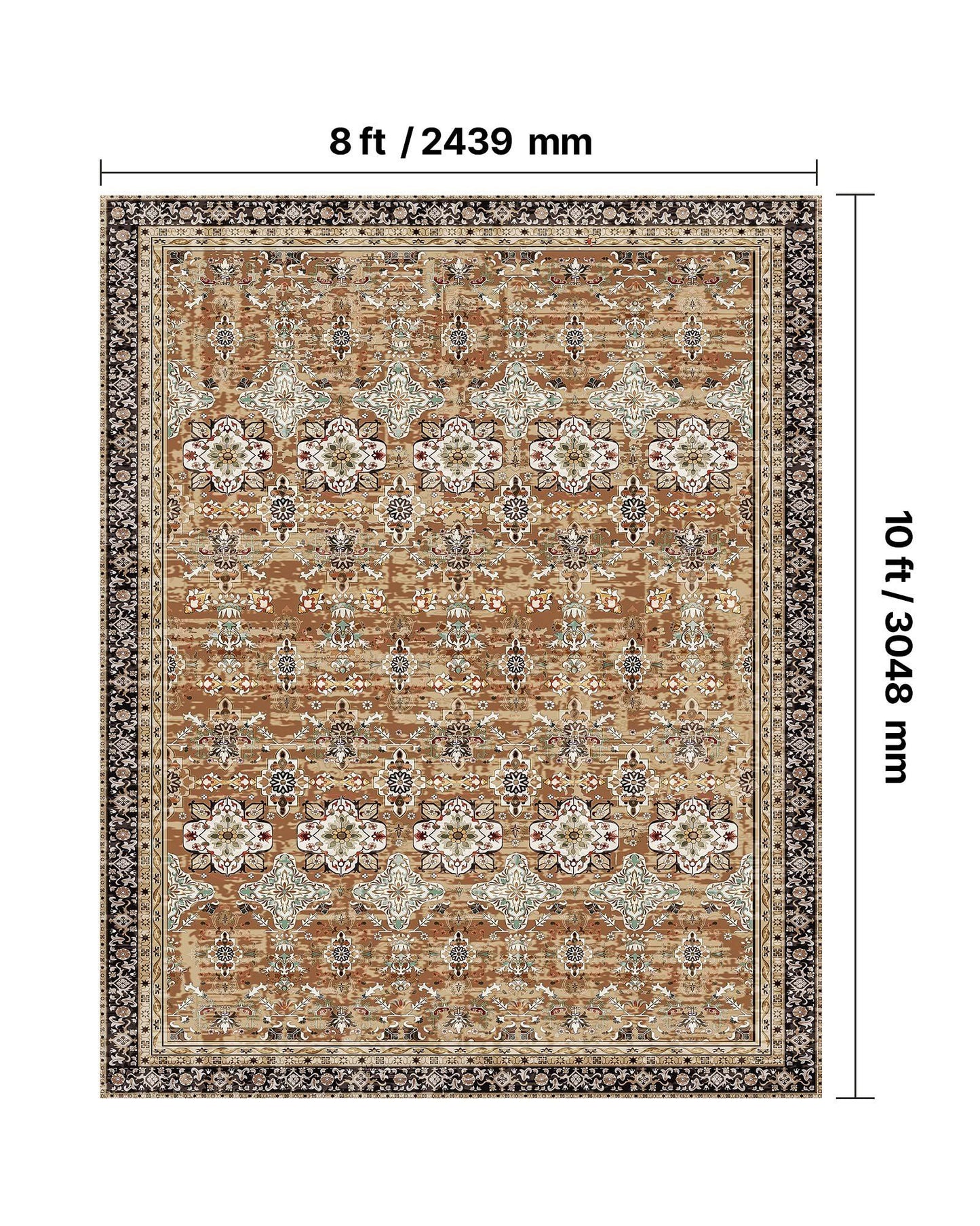 Area Rug, 2438.4 x 3048 mm Large Washable Rug, Non-Slip & Tear-Resistant Soft Carpet, Pet & Child Friendly V952-JXDDT8X10FTFP7Y9N001V0