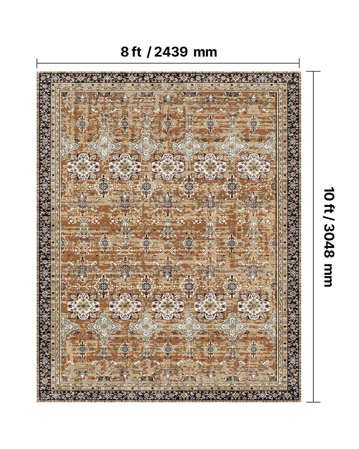 Area Rug, 2438.4 x 3048 mm Large Washable Rug, Non-Slip & Tear-Resistant Soft Carpet, Pet & Child Friendly V952-JXDDT8X10FTFP7Y9N001V0