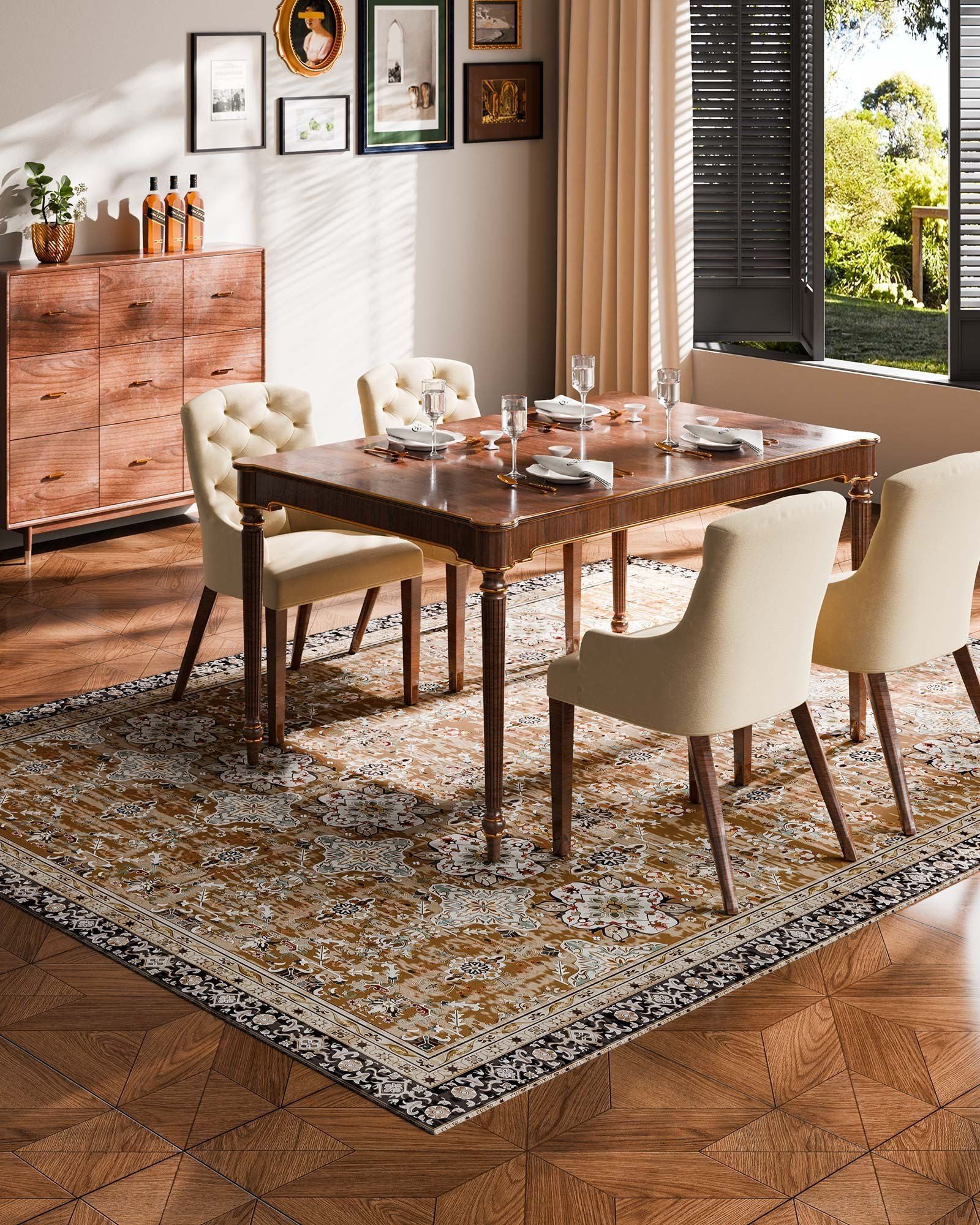Area Rug, 2438.4 x 3048 mm Large Washable Rug, Non-Slip & Tear-Resistant Soft Carpet, Pet & Child Friendly V952-JXDDT8X10FTFP7Y9N001V0