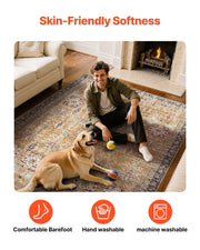 Area Rug, 2438.4 x 3048 mm Large Washable Rug, Non-Slip & Tear-Resistant Soft Carpet, Pet & Child Friendly V952-JXDDT8X10FTFP7Y9N001V0