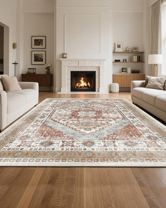 Area Rug, 2438.4 x 3048 mm Large Washable Rug, Non-Slip and Tear-Resistant Soft Carpet, Pet & Child Friendly V952-JXDDT8X10FTFZ8SUZ001V0