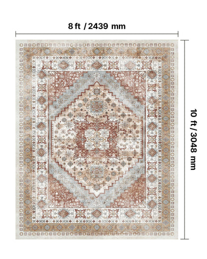 Area Rug, 2438.4 x 3048 mm Large Washable Rug, Non-Slip and Tear-Resistant Soft Carpet, Pet & Child Friendly V952-JXDDT8X10FTFZ8SUZ001V0