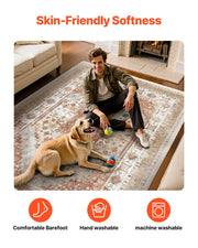 Area Rug, 2438.4 x 3048 mm Large Washable Rug, Non-Slip and Tear-Resistant Soft Carpet, Pet & Child Friendly V952-JXDDT8X10FTFZ8SUZ001V0