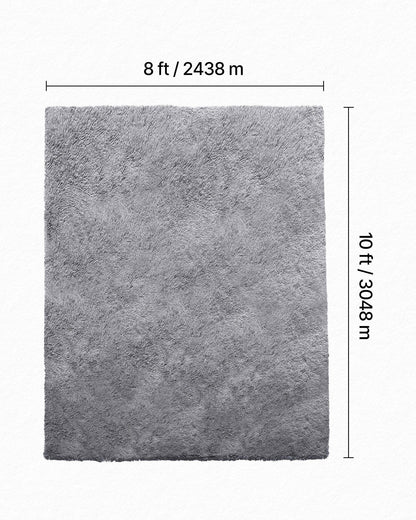 Indoor Plush Area Rugs, 2.44 x 3.05m Soft Plush Carpet, Furry Shag Area Rugs for Living Room, Bedroom, V952-JXDDTSM8X10FS61MV001V0