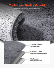 Indoor Plush Area Rugs, 2.44 x 3.05m Soft Plush Carpet, Furry Shag Area Rugs for Living Room, Bedroom, V952-JXDDTSM8X10FS61MV001V0