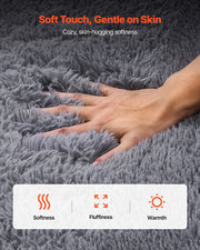 Indoor Plush Area Rugs, 2.44 x 3.05m Soft Plush Carpet, Furry Shag Area Rugs for Living Room, Bedroom, V952-JXDDTSM8X10FS61MV001V0