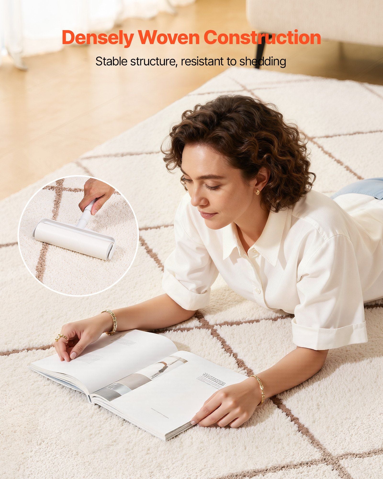 Indoor Plush Area Rugs, 2.44 x 3.05m Plush Carpet, Area Rugs Furry with Long Plushs Pile, Thick & Durable V952-JXDDTSSCR8X10TZKW001V0