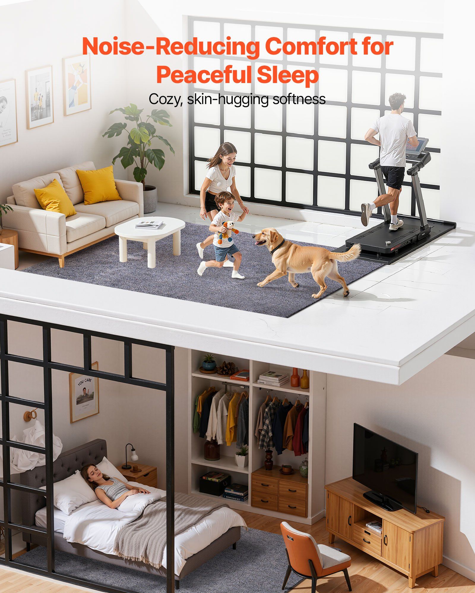 Indoor Plush Area Rugs, 2.44 x 3.05m Plush Carpet, Area Rugs Furry with Long Plushs Pile, Thick & Durable V952-JXDDTSSCR8X1HTYN7001V0