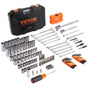 Mechanics Tool Set and Socket Set 1/4in 3/8in Drive 145 Pcs SAE and Metric V952-JXGJTZ1438SAEUVL7V0