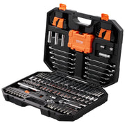 Mechanics Tool Set and Socket Set 1/4in 3/8in Drive 145 Pcs SAE and Metric V952-JXGJTZ1438SAEUVL7V0